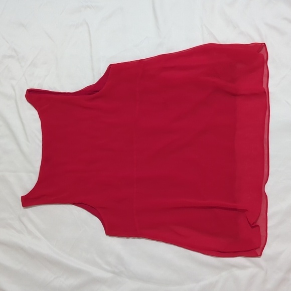 Express Chiffon Tank, Color Red Size L - Picture 2 of 15